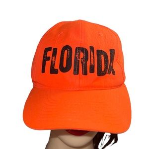 ☠️5/$20☠️COASTALISTA | VELCRO ORANGE FLORDIA HAT